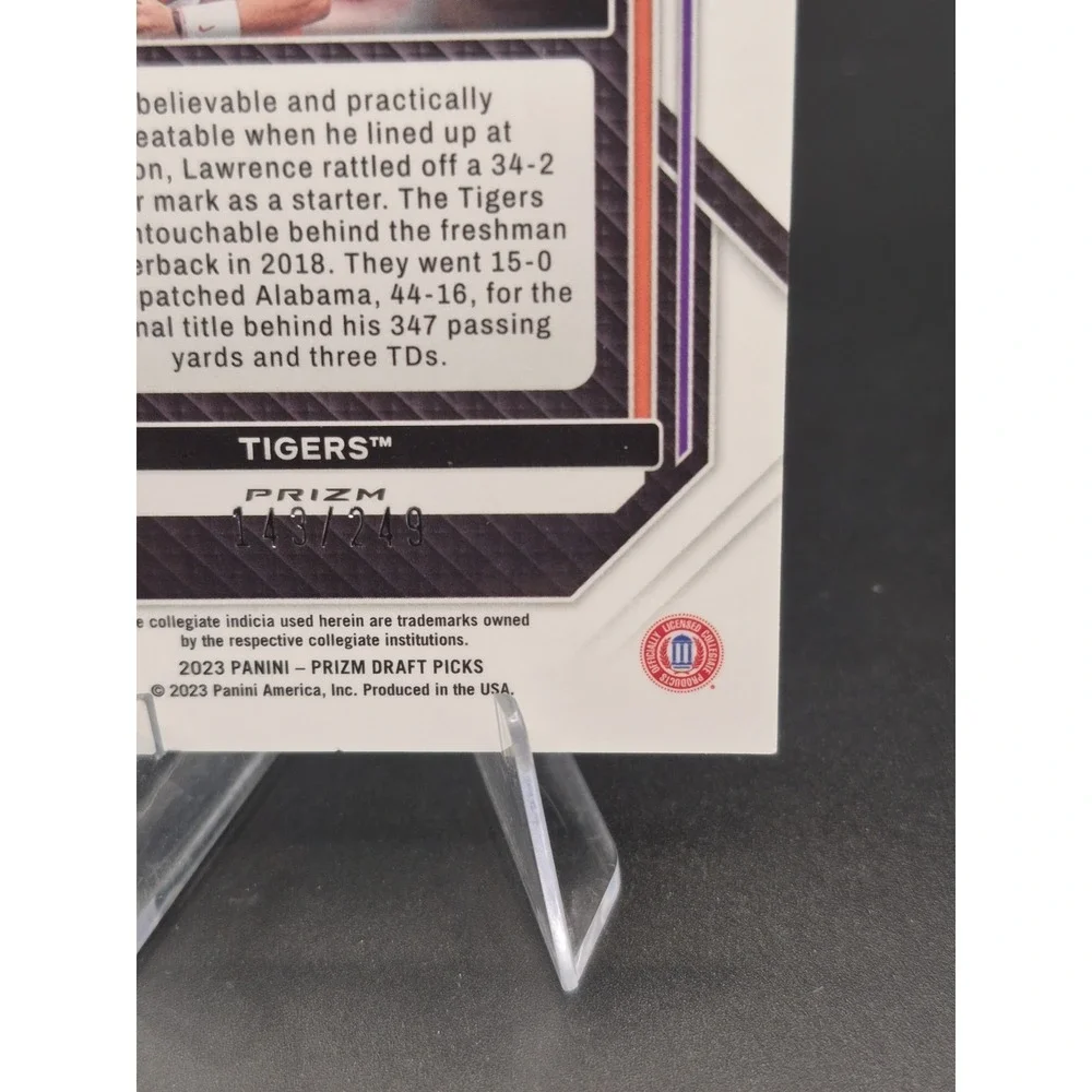 2023 Panini Prizm Draft Picks Trevor Lawrence #96 Blue Wave Prizm /249 Jaguars